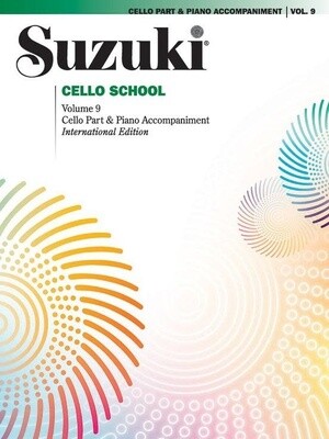 Suzuki Cello School, Volume 9 - Cello Part w/Piano Acc. (International Edition)