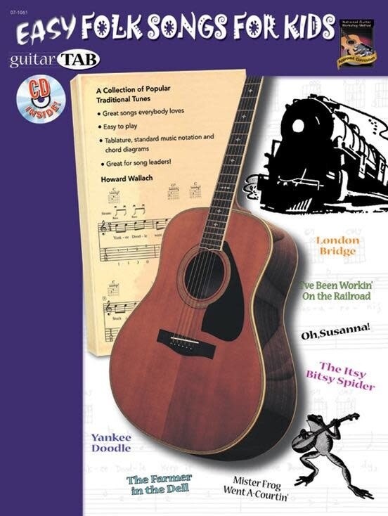 Easy Folk Songs for Kids - Guitar Tab w/CD