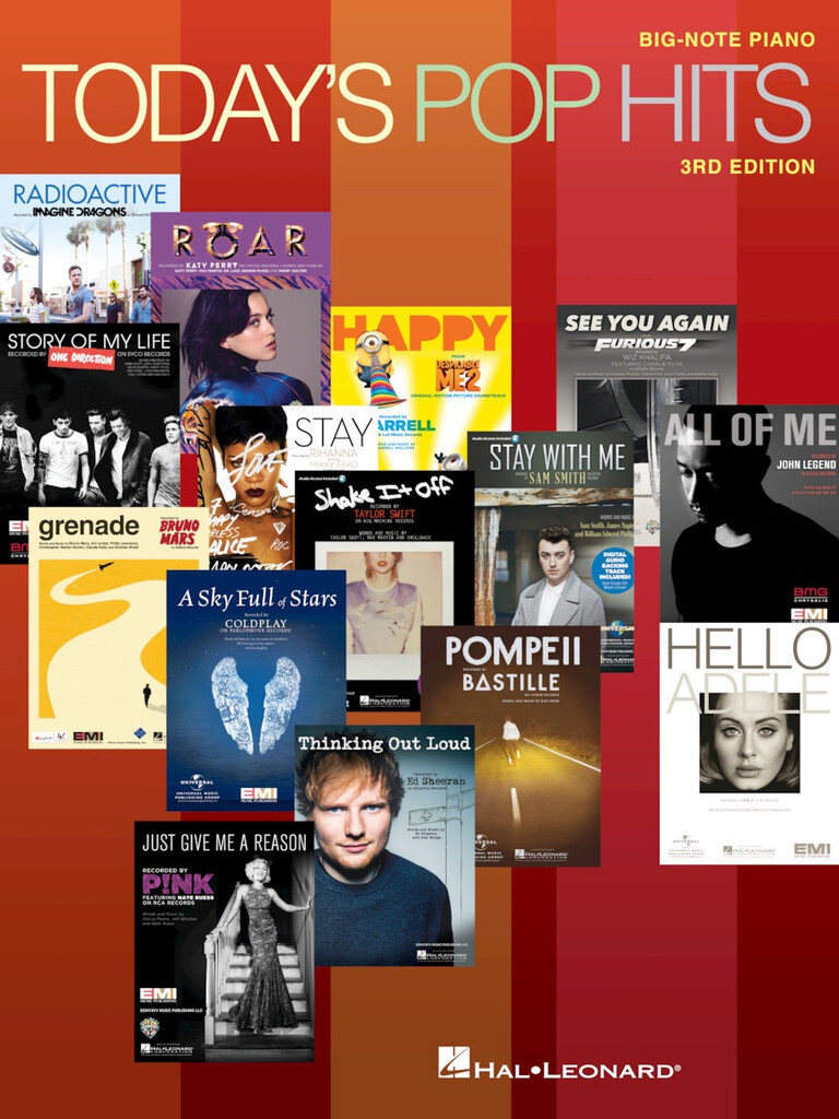 Today&#39;s Pop Hits - Big Note Piano