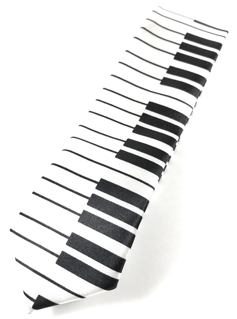 Piano Keys Black &amp; White Skinny Tie