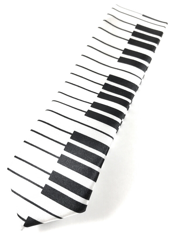 Piano Keys Black &amp; White Skinny Tie