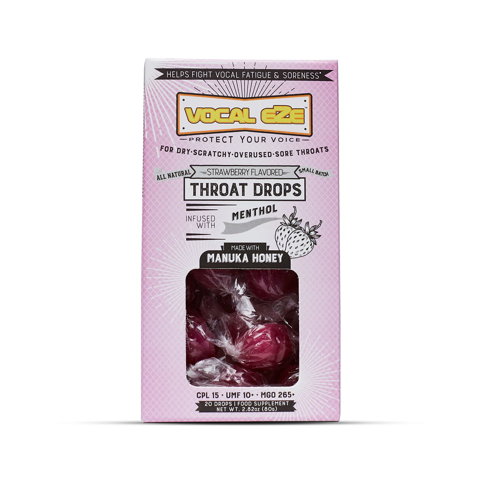 Vocal Eze Strawberry Throat Drops - 20 Count Package