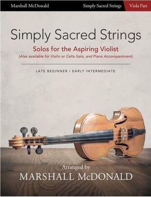 Simply Sacred Strings by Marshall McDonald - Viola Booklet