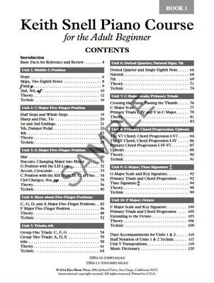 Keith Snell Piano Course for the Adult Beginner, Book 1