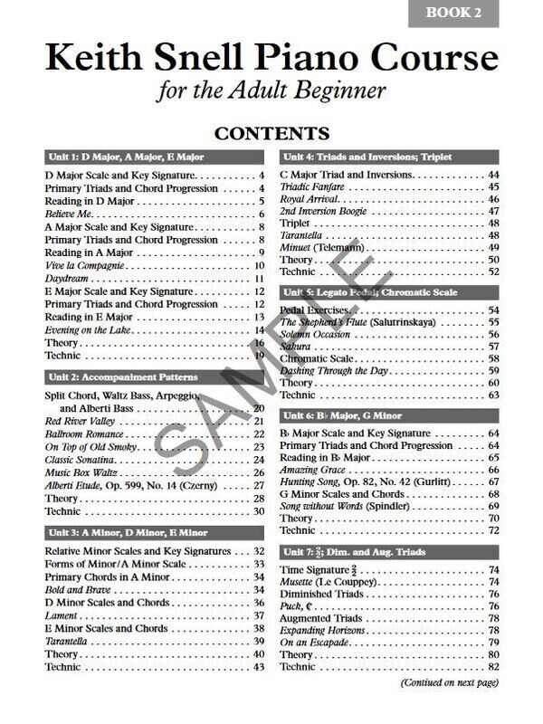Keith Snell Piano Course for the Adult Beginner, Book 2