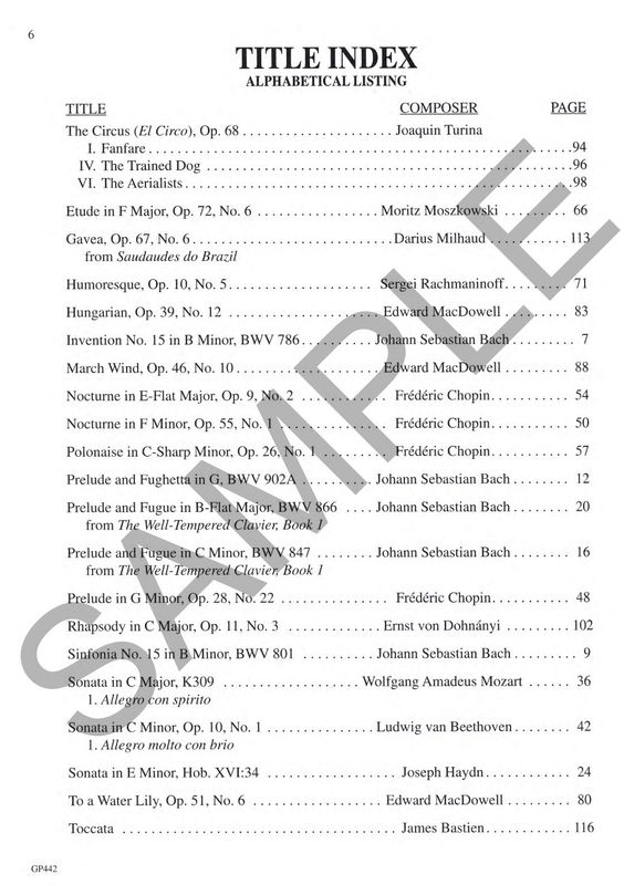 Bastien Piano Literature, Volume 6