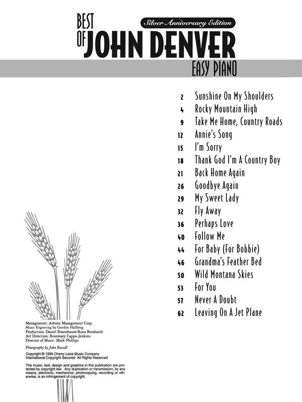 Best of John Denver - Easy Piano