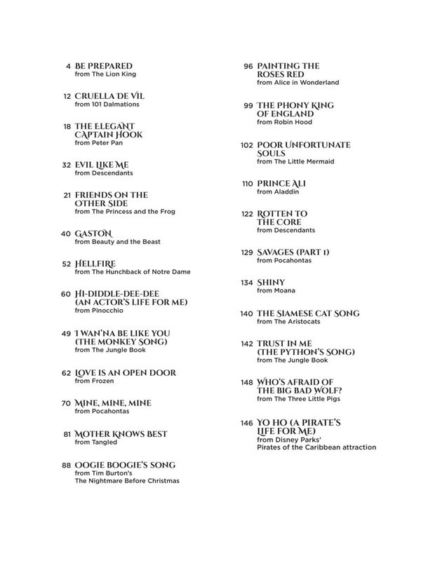 Disney Villians - 24 Wickedly Devilish Songs PVG