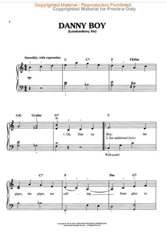 Irish Favorites - Easy Piano
