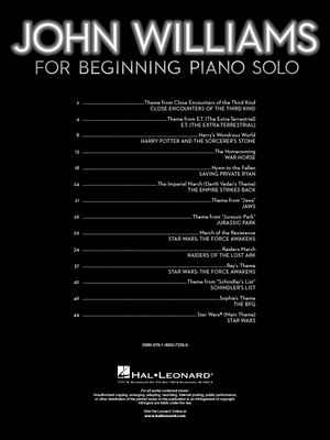 John Williams for Beginning Piano Solo (Big Note)