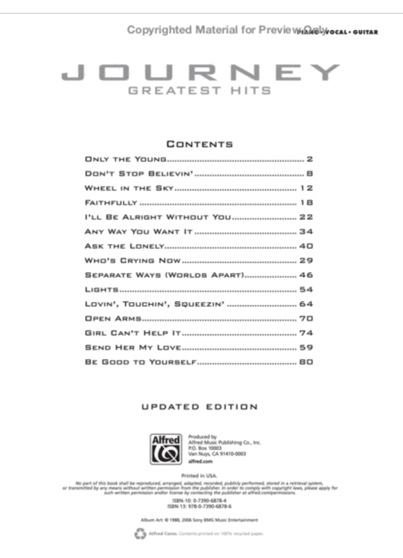 Journey - Greatest Hits PVG