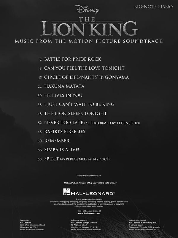 Lion King - Big Note