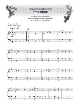 New Super Mario Bros. Wii - Easy Piano
