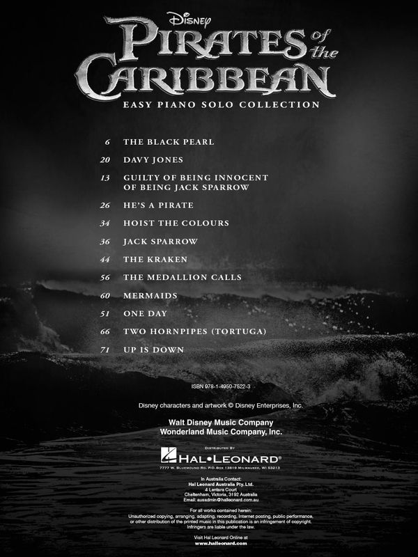 Pirates of the Caribbean - Easy Piano Collection