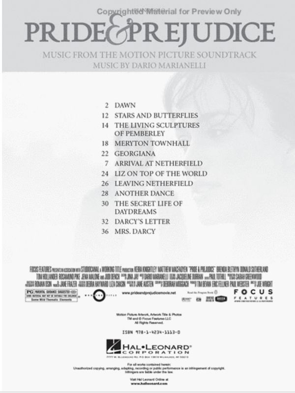Pride and Prejudice - Music from the Motion Picture