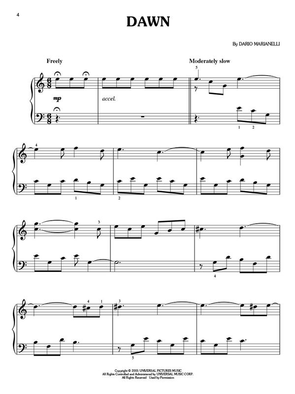 Pride and Prejudice (Movie) Easy Piano