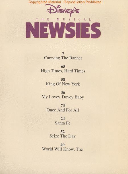 Newsies (Movie) PVG