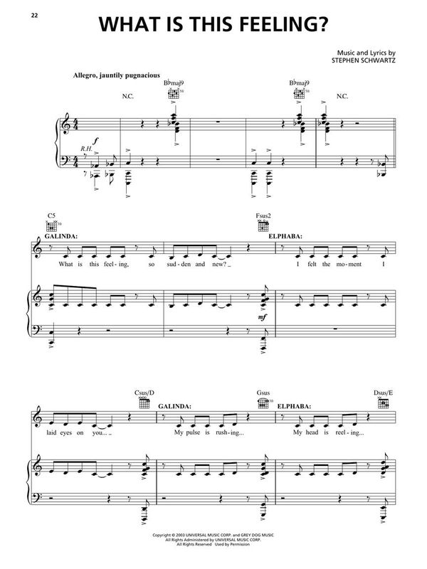 Wicked - Piano/Vocal Selections from the Movie, Part One