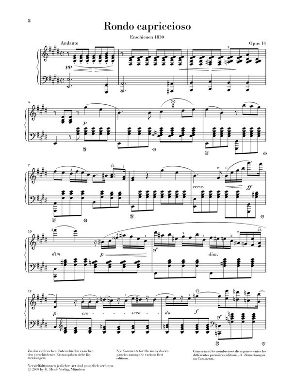 Mendelssohn - Rondo Capriccioso, Op. 14 (Henle)