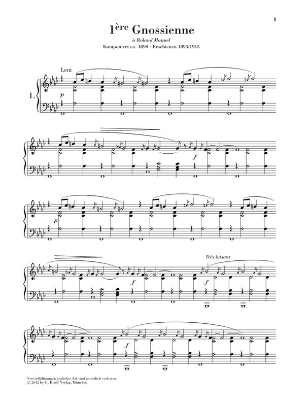 Satie – Gnossiennes (Henle)