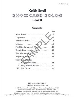 Showcase Solos, Book 3 by Keith Snell