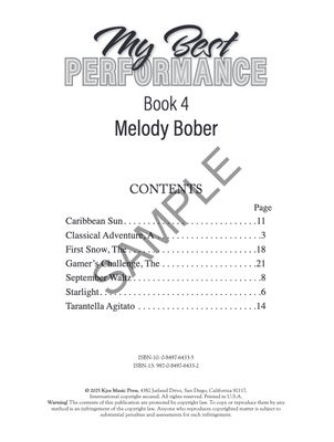 My Best Performance, Book 4 by Melody Bober
