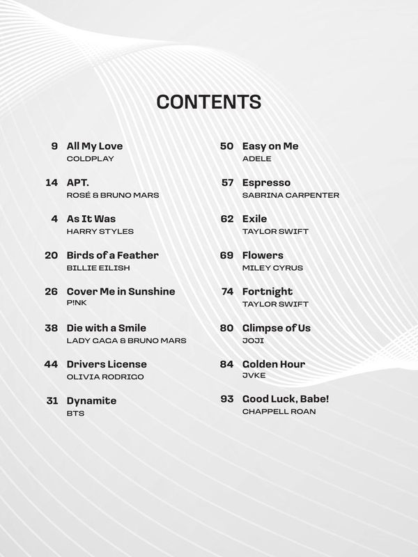 Popular Sheet Music of the 2020s - Easy Piano