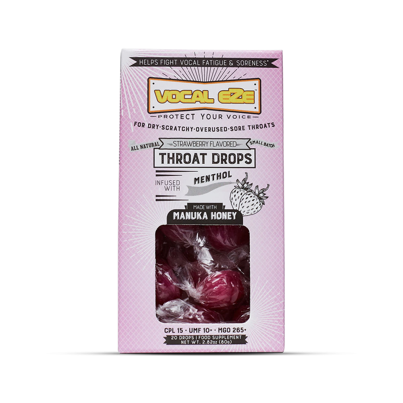 Vocal Eze Strawberry Throat Drops - 20 Count Package