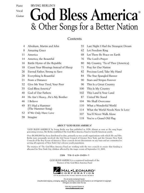 God Bless America and Other Songs for a Better Nation