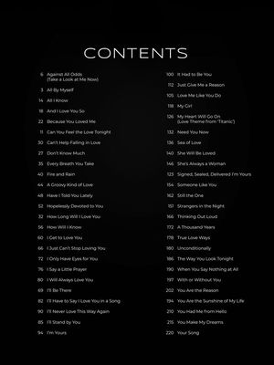 First 50 Love Ballads You Should Play on Piano