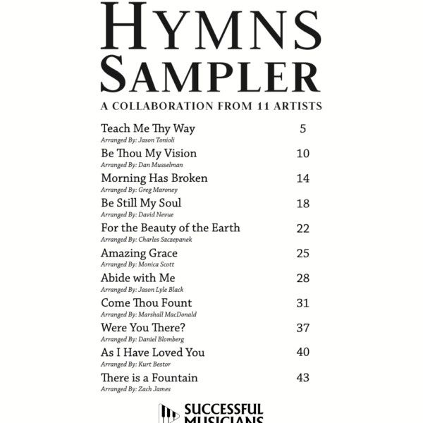 Piano Hymns Sampler, Volume 1 - compiled by Jason Tonioli