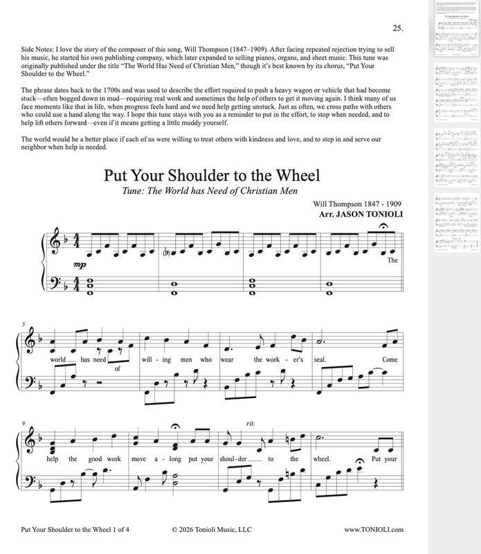Sacred Piano Hymns 7 arr. Jason Tonioli - Intermediate Level