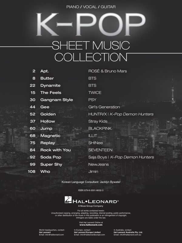 K-Pop Sheet Music Collection PVG