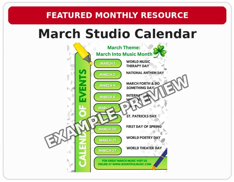 March Studio Calendar