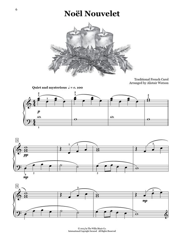 Calming Christmas Carols for Easy Piano Solo