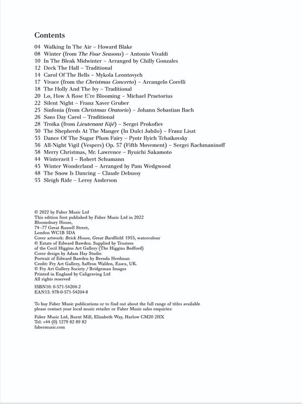 Wintertide Collection - Intermediate Wintry Piano Solos