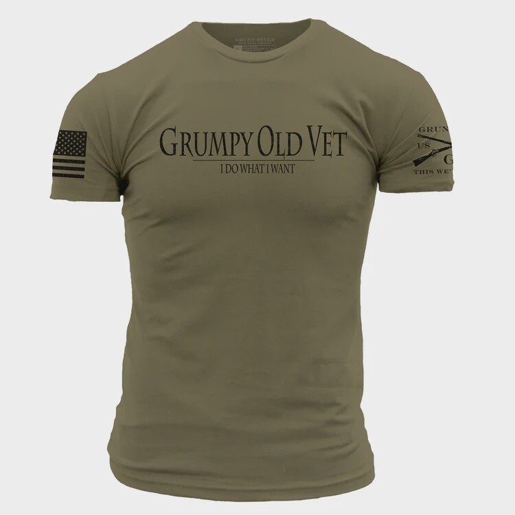 Grumpy Old Vet T-Shirt - OD Green