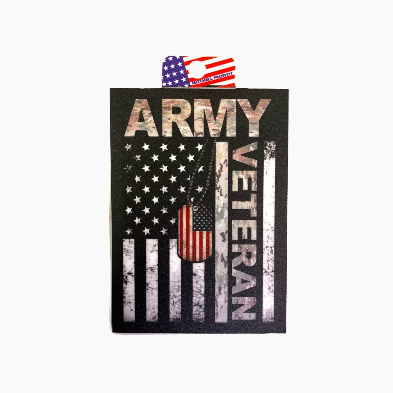 US Army Veteran American Flag Sticker
