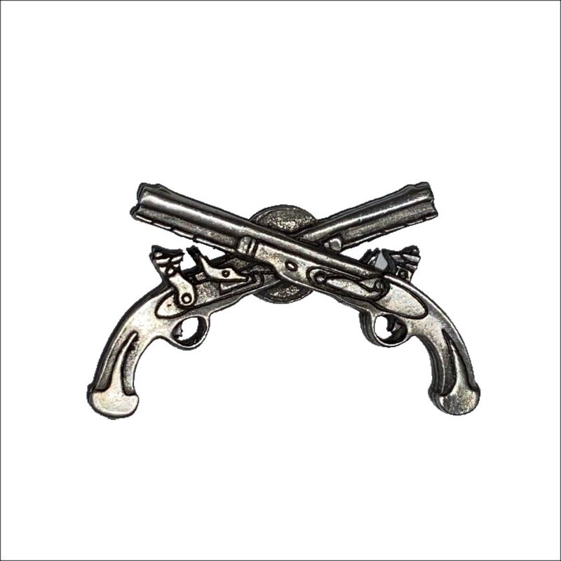 Pewter Crossed Pistols Magnet