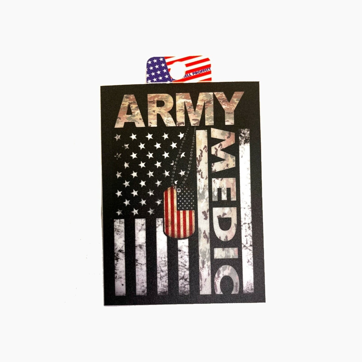 US Army Medic American Flag Sticker