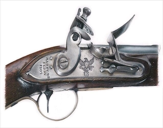 Harpers Ferry Pistol Drawing