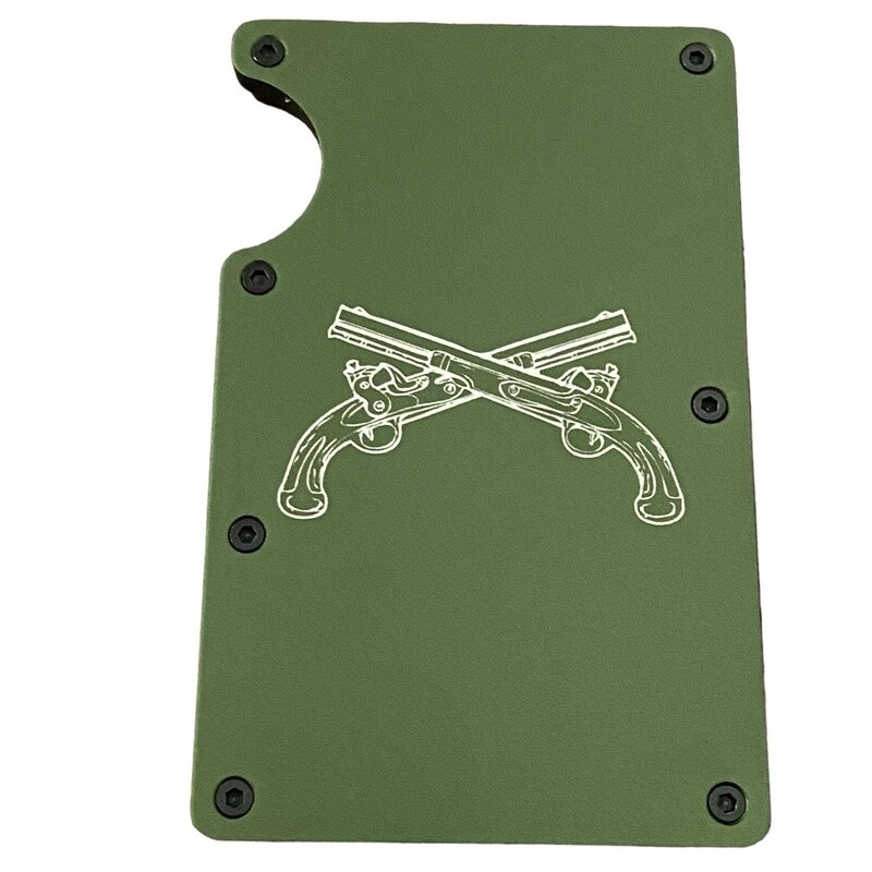 Green Crossed Pistol Wallet