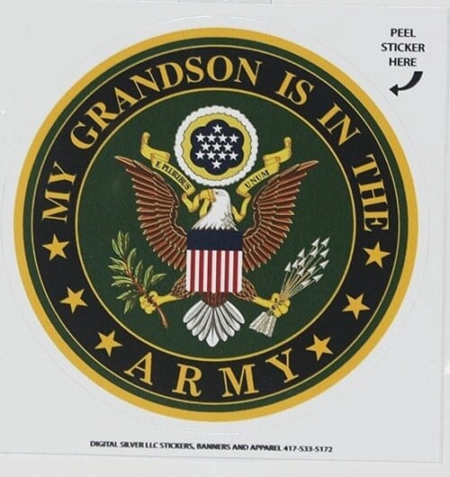 My Grandson is in the Army Decal