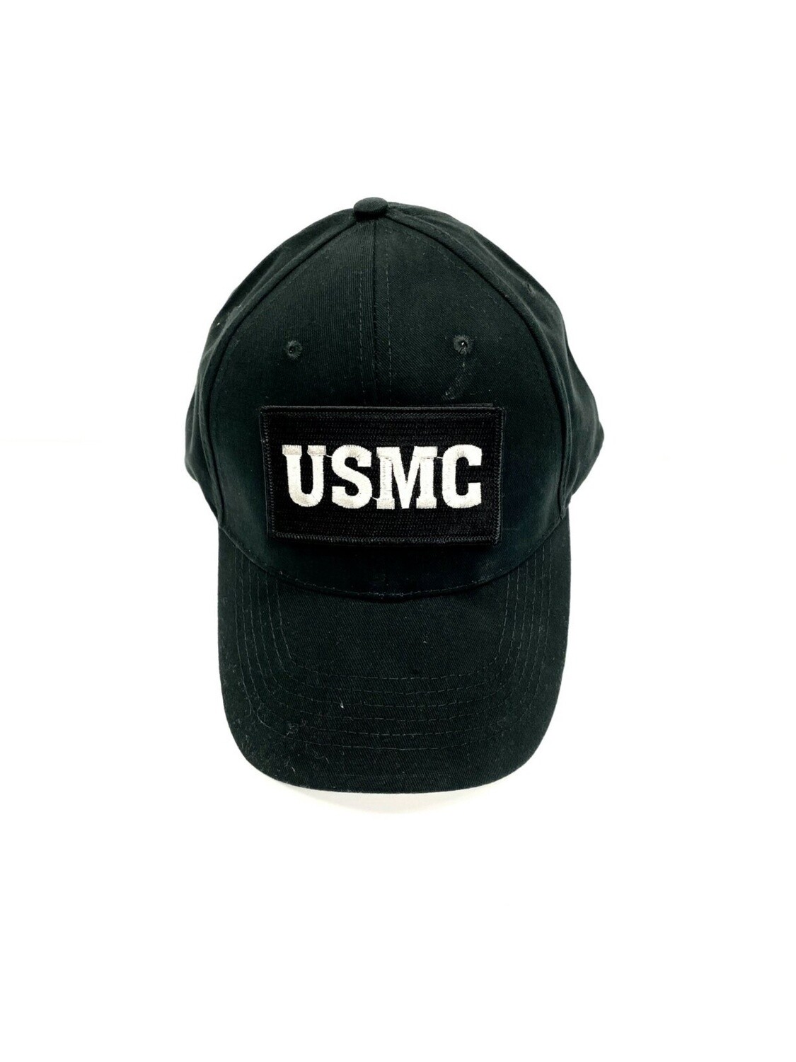 E2209 - Black Cap w/ USMC -Velcro- Patch