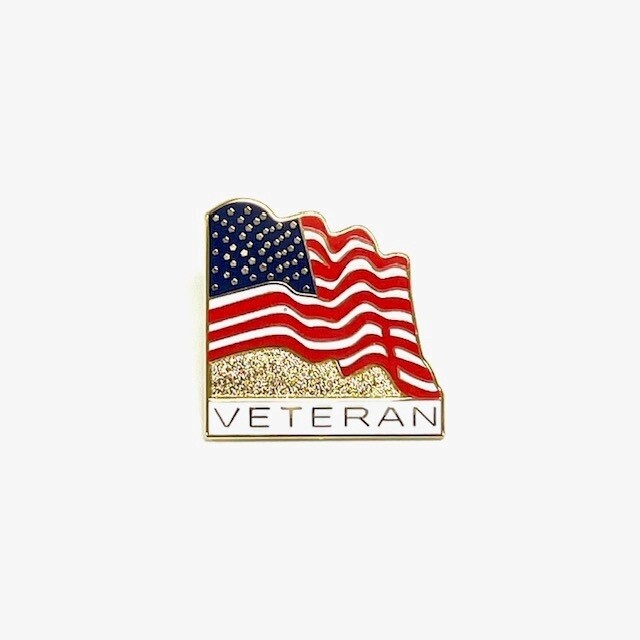 Veteran American Flag Pin