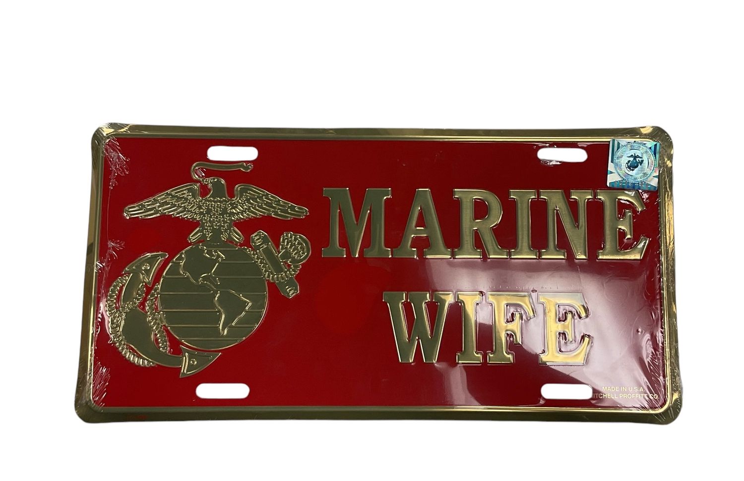 Marine Wife Metal License Plate Frame