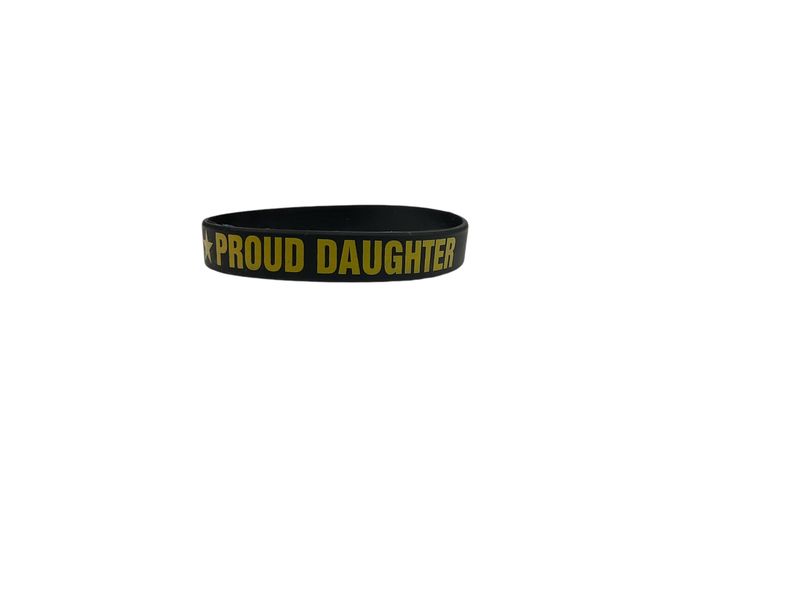 Proud Daughter of a Soldier Silicone Bracelet