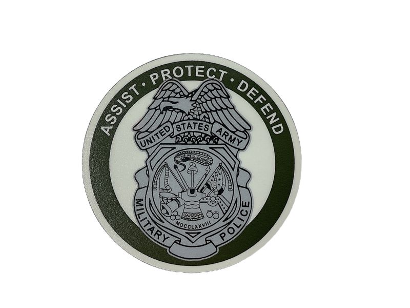 Military Police Badge Circle Decal