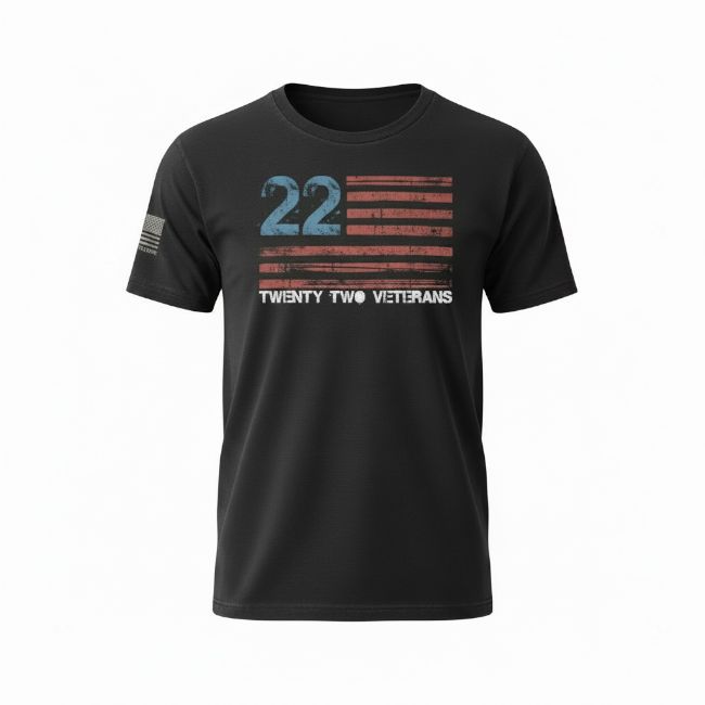 C22 - 22 Veterans Flag T-Shirt