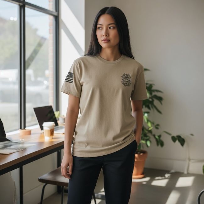 Military Police Raid Classic Short Sleeve T-Shirt - Coyote Brown